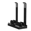 Dual-Purpose Laptop Vertical Stand Storage Rack Desktop Heightening Cooling Base(Black)