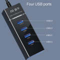 JINGHUA N606A USB3.0 Splitter One To Four Computer HUB Docking Station Connector, Size: 0.3m(White)