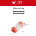 4pcs Direct Insertion Of Quick Terminal Block Wire Connector Clamps, Model: NC-22