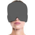 Gel Ice Hood Cooling Eye Mask Hot and Cold Compress Headband for Headache, Spec: Single-layer (Gray)