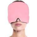 Gel Ice Hood Cooling Eye Mask Hot and Cold Compress Headband for Headache, Spec: Double-layer (Pink)