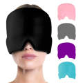 Gel Ice Hood Cooling Eye Mask Hot and Cold Compress Headband for Headache, Spec: Double-layer (Gray)