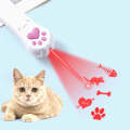 Pet Projection Toy USB Rechargeable LED Pattern Projector Cat Teaser Interactive Toys, Spec: B Ty...