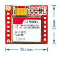 SIM800L GPRS Adapter Board GSM Module Micro SIM Card Core Board GSM Mod(Without Antenna)
