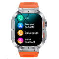 K57 Pro 1.96 Inch Bluetooth Call Music Weather Display Waterproof Smart Watch, Color: Orange