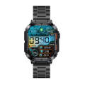 K57 Pro 1.96 Inch Bluetooth Call Music Weather Display Waterproof Smart Watch, Color: Black Three...