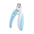 Pet Nail Clipper Dogs And Cats Fingernail Trimmers With LED Lighting(Light Blue)