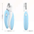 Pet Nail Clipper Dogs And Cats Fingernail Trimmers With LED Lighting(Light Blue)