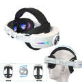 For Meta Quest 3 USB Rechargeable RGB Lighting Effect Adjustable Foldable Headset(White)