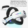 For Meta Quest 3 USB Rechargeable RGB Lighting Effect Adjustable Foldable Headset(White)
