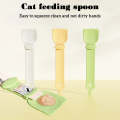 Cat Feeder Cat Strip Squeezer Pet Snack Minced Meat Feeding Spoon(Green)