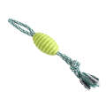 Dog Teething Toy Knot Pet Bite Resistant Teeth Cleaning Cotton Rope Ball(Green)