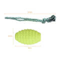 Dog Teething Toy Knot Pet Bite Resistant Teeth Cleaning Cotton Rope Ball(Green)