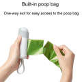 Portable Dog Poop Picker Pet Waste Bag Dispenser With LED Light(White)