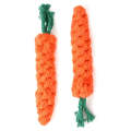 Carrot Dog Toys Teething Cotton Rope Sturdy And Bite Resistant Hand-Woven Pet Supplies, Size: 19x3cm