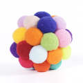 6cm Pet Toys Sound Ball Plush Self-Help Relief Bite Resistant Teething Cats And Dog Toy Balls(Col...