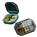 Portable Mini Compartmentalized Sealed Pill Box Weekly Morning And Evening Pill Capsule Dispensin...