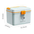Jinlongxing 9659 Mini Household Plastic Portable Medicine Storage Box, Size:21x15x15.3cm(Blue)