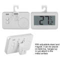 Large LCD Refrigerator Thermometer with Adjustable Stand  Magnet Digital Thermometer(White)