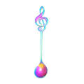 Creative Musical Note Spoon Coffee Stirring Scoop Stainless Steel Titanium Music Bar Spoon Gift S...