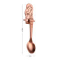 Creative Coffee Spoon Mermaid Shape Handle Spoons Flatware Drinking Tools, Color:Rose Gold