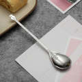 Stainless Steel Coffee Mixing Spoon Creative Musical Instrument Shape Spoon, Style:Lute, Color:Si...