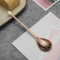 Stainless Steel Coffee Mixing Spoon Creative Musical Instrument Shape Spoon, Style:Lute, Color:Ro...