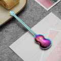 Stainless Steel Coffee Mixing Spoon Creative Musical Instrument Shape Spoon, Style:Guitar, Color:...