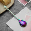 Stainless Steel Coffee Mixing Spoon Creative Musical Instrument Shape Spoon, Style:Lute, Color:Co...