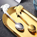 2 PCS Stainless Steel Dolphin Shape Cartoon Coffee Stirring Spoon Ice Cream Spoon Child Feeding S...