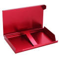 Ultra-thin Personality Creative Ladies Cigarette Case Metal Cigarette Case(Red)
