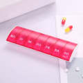 Portable Seven-part Mini Storage Pill Box(Red)
