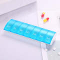 Portable Seven-part Mini Storage Pill Box(Blue)