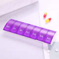 Portable Seven-part Mini Storage Pill Box(Purple)