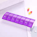Portable Seven-part Mini Storage Pill Box(Purple)