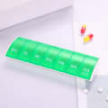 Portable Seven-part Mini Storage Pill Box(Green)