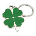 Green Leaf Car Keychain Keyring Lucky Key Chain Purse Bag Pendants Steel Stainless Car Styling Fo...