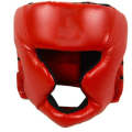 WSD001 Adjustable Adult Fighting Training Helmet Boxing Protective Gear(Red)