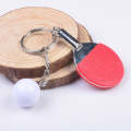 2 PCS Creative Metal table Tennis Keychain Handmade Jewelry Gift Sports Keychain, Specification:2...