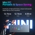 MN22 Barebone Mini PC, AMD Athlon Gold 3150U CPU, No RAM+Hard Disk, Support 3 Screens Output(Silv...