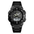 SKMEI 1370 Multifunctional Men Outdoor Sports Noctilucent Waterproof Stainless Steel Digital Wris...