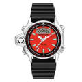 SANDA 3008 Multifunctional Men Outdoor Sports Noctilucent 50m Waterproof Digital Wrist Watch (Bla...