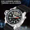 SANDA 3008 Multifunctional Men Outdoor Sports Noctilucent 50m Waterproof Digital Wrist Watch (Black)