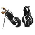 PGM Golf Nylon Lightweight Bag with Holder(Black White)