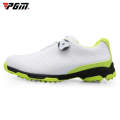 PGM Golf Breathable Rotating Buckle Sneakers Outdoor Sport Shoes for Men(Color:White Green Size:42)
