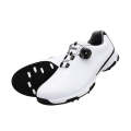 PGM Golf Breathable Rotating Buckle Sneakers Outdoor Sport Shoes for Men(Color:White Black Size:41)