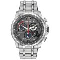 Authentic CITIZEN Eco Drive Stainless Steel Atomic Timekeeping Chronograph Mens Watch