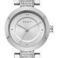 Authentic DKNY City Link Crystal Accented Stainless Steel Ladies Watch