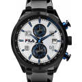 Authentic FILA Black Stainless Steel Chronograph Mens Watch