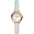 Authentic FOSSIL Suitor White Leather Ladies Watch